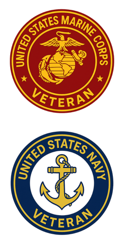 Proud veterans of the United States Marine Corps and United States Navy